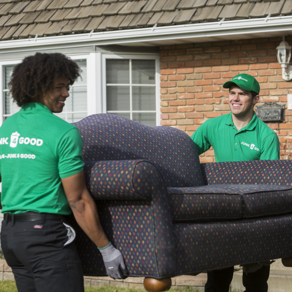 Junk 4 Good staff removing a single item from a home in Edmonton